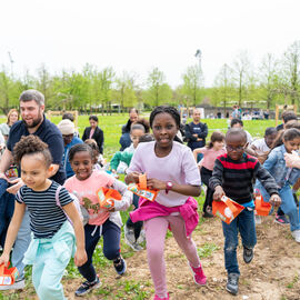 Samedi 6 avril, il n'y avait pas une mais 2 chasses aux œufs à Villejuif: la Chasse aux œufs solidaire du Secours Populaire, dans le parc des Hautes-Bruyères, avec des animations et jeux pour tous toute la journée, avec la participation de la Ludomobile.La chasse aux œufs dans le jardin partagé de la résidence Botanic Parc, un moment de rencontre et d'échanges entre voisins et de découverte du jardin pour certains. [photos Xiwen Wang / Alex Bonnemaison]