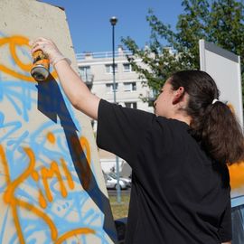 Le 1er village Villejuif respire 2022 s'est installé dans le parc des Hautes-Bruyères et dans la cité du Vercors, avec son lot d'animations et la fête du 13 juillet![Photos Lucile Cubin / Direction de la Communication]