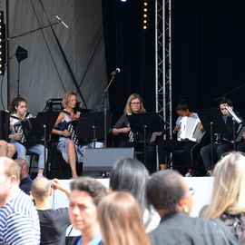 Des centaines de spectateurs massés devant la scène pour chanter avec Lisandro Cuxi, François Feldman etJoniece Jamison, danser avec le Staries Show ou applaudir le travail des musiciens et danseurs la MPT Gérard-Philipe et des Conservatoires.