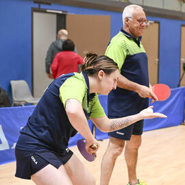 Les 20 et 21 avril, Villejuif accueillait pour la 1ère fois à la halle Collette Besson le Championnat de France de tennis de table FSGT. Cet évènement national a enregistré son record de participation, avec 66 équipes et 218 joueurs. [photos Lucile Cubin]